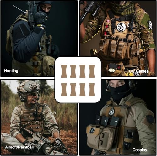 8PCS Tactical Helmet Cable Organizer Set – Reusable NVG Comms Wire Restraints Hook & Loop Fastening Patches for Tactical Headset, Walkie-Talkie, and Communication Gear - Image 3