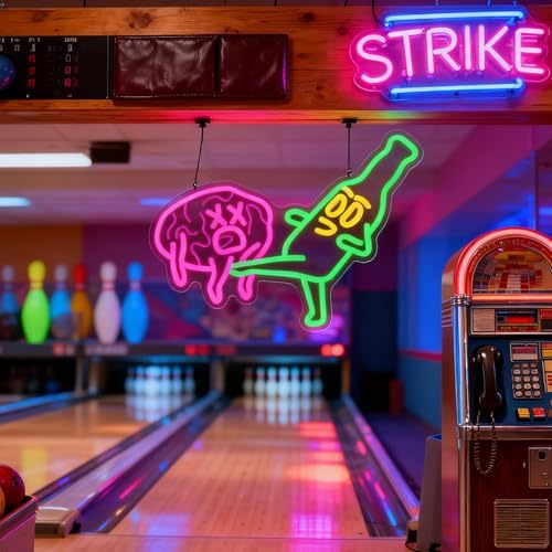 Funny Beer Neon Sign for Bar Man Cave Wall Decor Novelty LED Light - Image 5