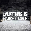 Mutank Everything is Figureoutable Neon Sign, USB Powered Dimmable LED Motivational Neon Light, for Inspirational Office Decor Workspace School Room Desk Wall Decor, Gift For Entrepreneur(15.7*6.2 in) by Unknown