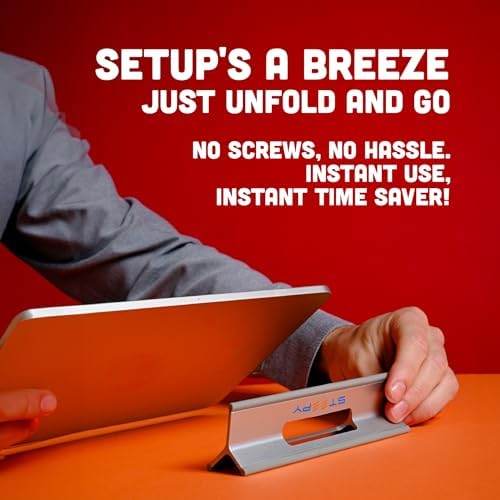 Steepy Portable Laptop Stand for Desk Adjustable Height, 13-17 Inch Devices - Image 5