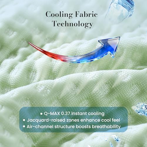 Adjustable Firmness Waffle Support Cooling Reading Pillow, Sage Green, 17" - Image 5
