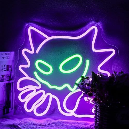 Ghost Neon Signs for Wall Decor, Horror Led Sign Neon Light up Sign by bkuupauneonsign