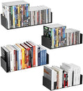 Metal Bali Floating Wall Shelves 15.5&13.8INCH for Storage and Decor Wall Mounted CD DVD&Books Perfume, Make up Storage Shelves Living Room, Bedroom, Bathroom & Kitchen,4P,Black by YFEEN
