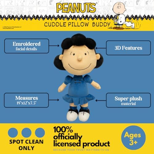 Peanuts Lucy Bedding Super Soft Plush Decorative Throw Cuddle Pillow, (Officially Licensed Product) By Franco Collectibles - Image 3