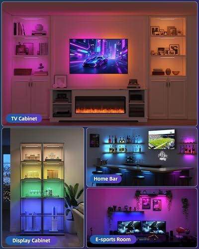 EZVALO 80RGB Display Shelf Lights, LED Under Cabient Light with Remote - Image 7