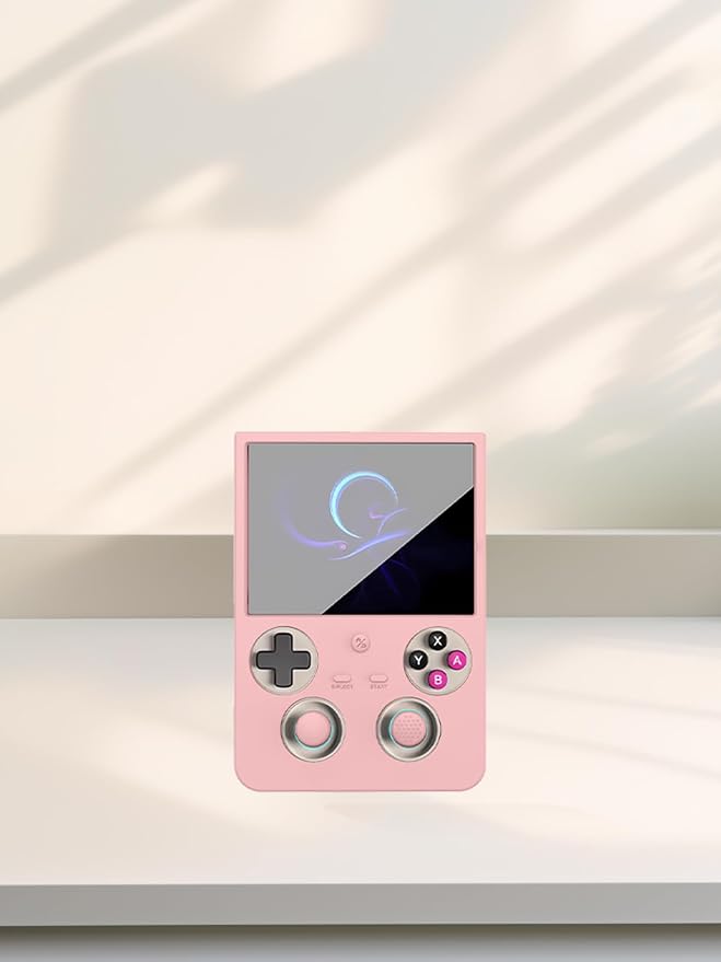 for ANBERNIC RG 477V Retro Handheld Game Protective case,Soft Silicone Shock-Absorbing Design,Waterproof and Portable,Includes 4 Button caps for rg477v, Pink - Image 8