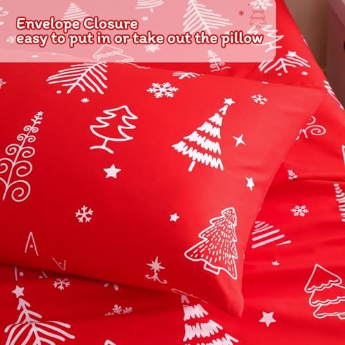 JSD Red Christmas Tree Kids Twin Sheet Set 3 Piece - Image 4