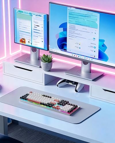 Redragon Wireless Mechanical Gaming Keyboard, Tri Mode BT/2.4G/USB-C Hot Swappable Custom Keyboard, RGB Backlit Computer Gaming Keyboards, PBT Keycaps, Programmable for PC/Tablet,K671WBR-KS - Image 7