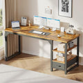 Mericonia 54" Reversible Computer Desk with Drawer, 1" Thick Office Desk by MERICONIA