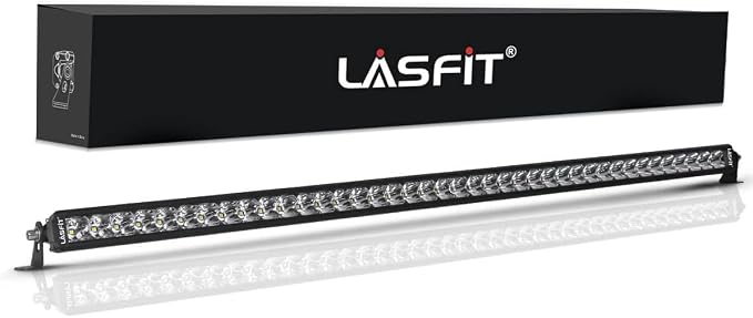 LASFIT LED Light Bar 52 Inch Slim Single Row LED Bar Spot Flood Combo 6000K by LASFIT