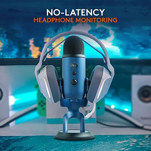 Logitech Creators Blue Yeti USB Microphone for PC, Mac, Gaming, Streaming, Podcasting, Studio and Computer Condenser Mic with Blue VO!CE Effects, 4 Pickup Patterns, Plug and Play - Midnight Blue - Image 6