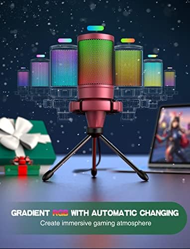 FIFINE AmpliGame A6VR USB Gaming Microphone Condenser RGB Mic for Streaming - Image 4