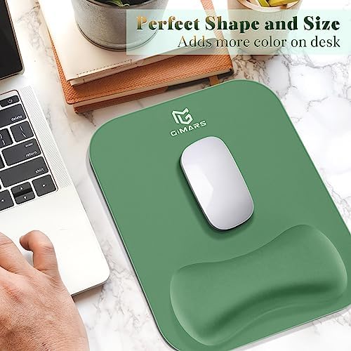 Gimars Large Smooth Superfine Fibre Memory Foam Ergonomic Mouse Pad Wrist Rest Support - Mousepad with Nonslip Base for Laptop, Computer, Gaming & Office，Red Camouflage - Image 7