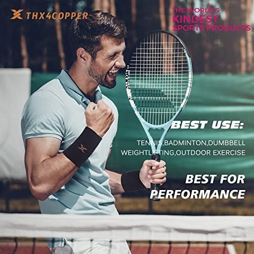 THX4COPPER Compression Wrist Sleeve(1 Pair)-Copper Infused Wrist Support for Men&Women-Improve Circulation and Recovery (XXX-Large, Black) - Image 4