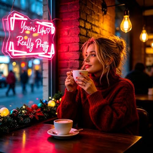 You're Like Really Pretty Neon Sign for Wall Decor, LED Signs Light - Image 4
