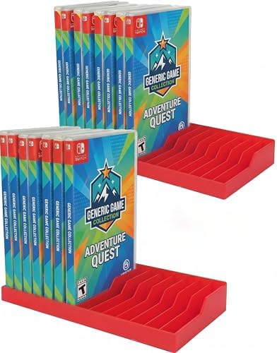 2-Pack 16-Game Case Holders for Nintendo Switch, 32 Cases, Red by WEIMINLI