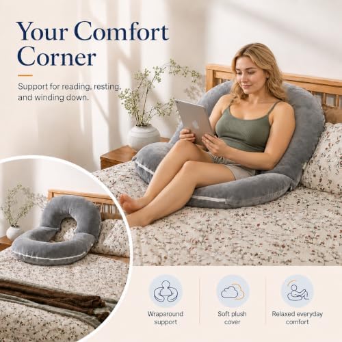 INSEN Reading Pillow, Back Pillow for Sitting in Bed and Couch, Gaming Pillow for Adults, Sit Up Support for Bed - Image 2