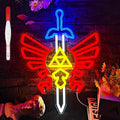 Sword Neon Sign Gamer Neon Signs for Wall Decor Gaming Room Decor LOZ Gifts Master Sword LED Sign Room Decor Neon Light up Sign for Bedroom Boys by JIARODEYLEDNEONSIGN
