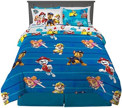 Franco Kids Bedding Super Soft Comforter and Sheet Set with Sham, 7 Piece Full Size, Paw Patrol by Franco