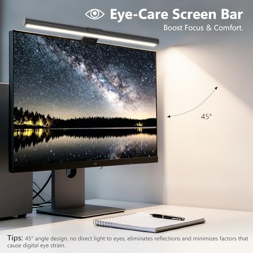 Monitor Light Bar, Eye-Care USB Reading Mnitor lamp, 11.8'' LED Computer Lights with Ultrawide Lighting, 3 Color Temperature Dimmable Desk Light for Home Office Gaming - Image 6