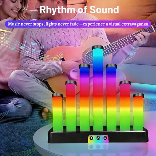 AVEKI RGB Table Lamp, Color Changing Gaming Light with Music Sync, USB Powered Desk Lamp for Gaming Room Decor Pictures Ambient Lighting (A-Stepped) - Image 4