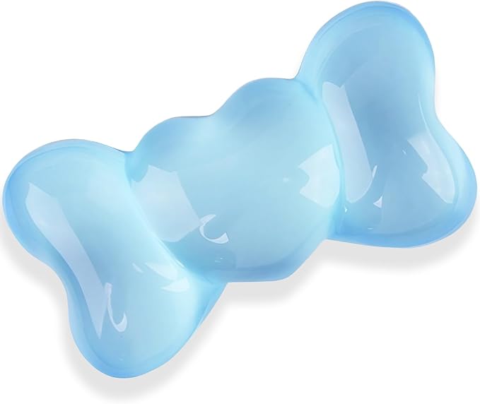 Gel Wrist Rest for Keyboard and Mouse Transparent Blue Bow Elbow Pad Cushion Ergonomic Cute Clear Cool Heart Mouse Wrist Pad Silicone Non-Slip Support for Computer Gaming Home Office Women Hand Pillow by WFCYGL