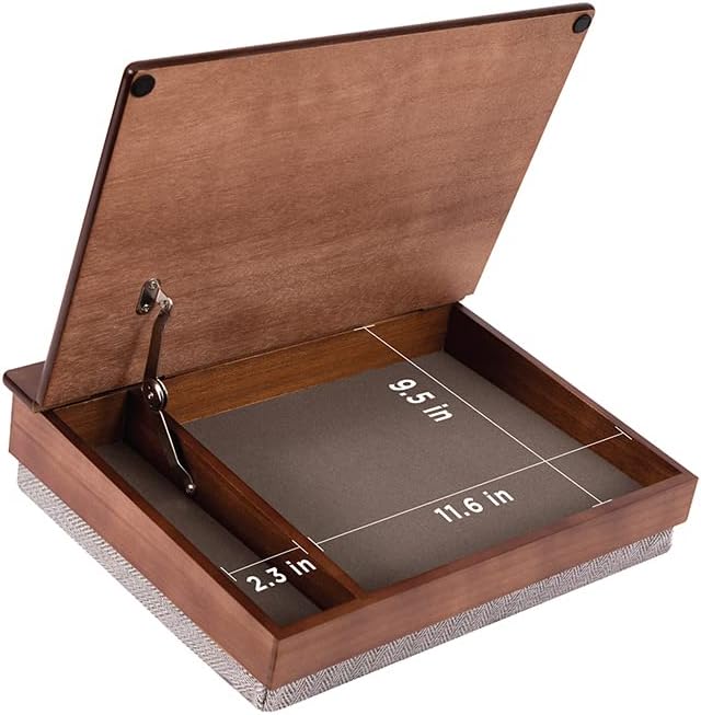 LAPGEAR Schoolhouse Lap Desk - Java Acacia Wood, Built-in Storage - Image 7