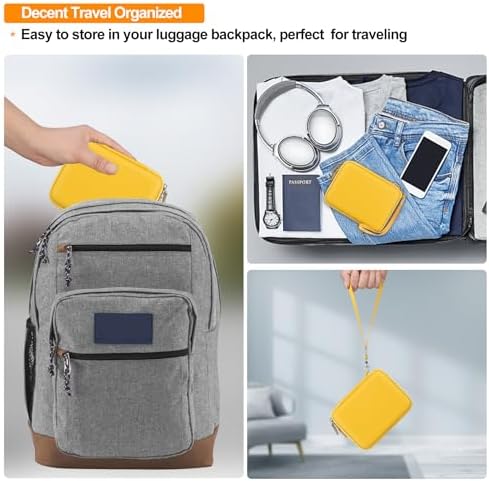 Elonbo Carrying Case for G350/ RG35XX Pro/ RG40XXV/ RG406V/ RG405V Retro Handheld Game Console, GiipGoop/ Voacle/ Anbernic Video Gaming Console Travel Storage Bag, Linux System Games Holder, Yellow - Image 6