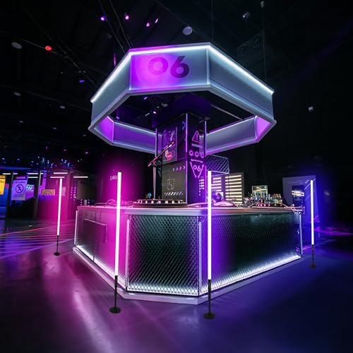 6Pack RGB Tube Light 4ft Rechargeable 5000mAh DJ Lights Tube Bar with Case Wireless Colorful Neon Lights Bar Stand for Stage Party Event Wedding Photo Booth Studio Light Stick - Image 3