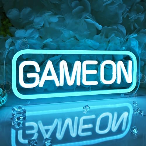 SYLHOME Game On Led Neon Light Sign Game Room Bedroom Man Cave Wall Decor - Image 5