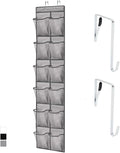 GORILLA GRIP Over the Door Shoe Organizer, 12 Large Pockets, Gray by Unknown