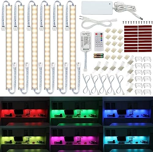 Litever Under Cabinet LED Light. RGBW. Color Change & Super Bright 4000K by Litever