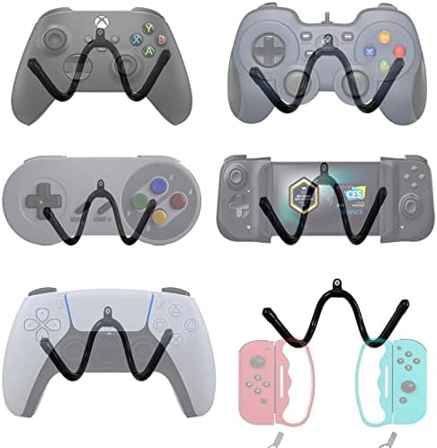 Universal Game Controller Holder Stand,Mini Wall Mount Organizer Rack Hanger Hook- Strong & Flexible, for PS3/PS4/PS5/Xbox 360/Xbox One/S/X/Elite/Series S/Series X Controller,etc - NO Controller - Image 7