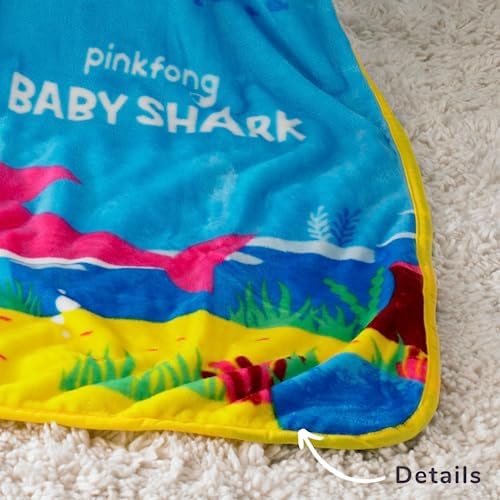 Baby Shark Kids Bedding Super Soft Silk Touch Throw, 40 in x 50 in, (Official Licensed Product) by Franco - Image 4