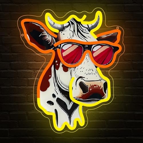 Cow Neon Sign, Cute Anime Cow Neon Signs for Wall Decor,Cartoon LED Neon Light Sign for Bedroom Decor, Living Room, Kids Room, Bar, Best Birthday Gifts for Boys And Girls - Image 7