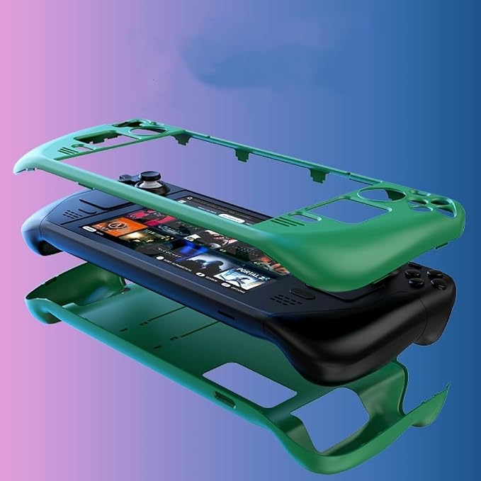 Multi-Color Lightweight Protective Shell for Steam Deck OLED PC Gaming Handheld, Anti-Drop Comfort Touch Protective Cover with Stand Bracket - Image 3