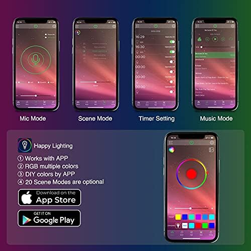 Nilight Car Interior Lights with APP Control 16 Million RGB Colors Strip Lights with Music Sync Mode and Multiple Scene Options for Cars Trucks SUVs - Image 3