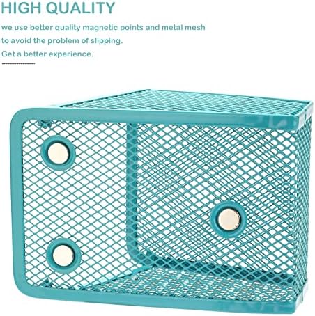 Magnetic Pencil Holder,Mesh Stainless Steel Pen Basket, Metal Writing Utensil Storage Organizer for Whiteboard,Blackboard,Kitchen, Locker, Home, or Office - Image 4