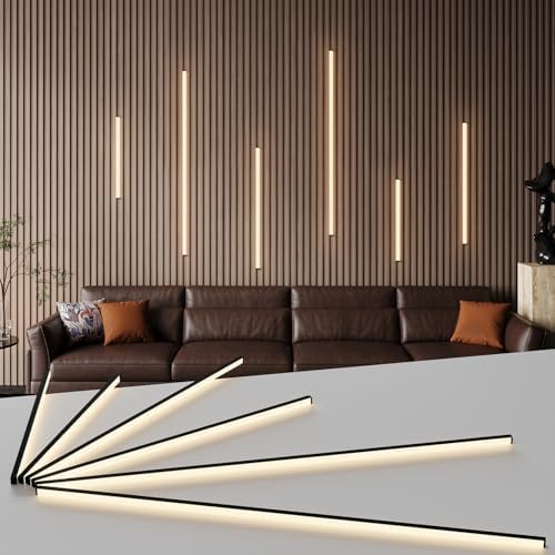 Slat Wall Lights 6pcs Adhesive LED Panel Lights with Touch Switch by PeaceCozinessComfortable