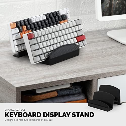 BRAINWAVZ Dual Desktop Keyboard Stand & Holder, Organize Your Desk, Reduce Clutter, Suitable for All Size Keyboards (DK01) - Image 5