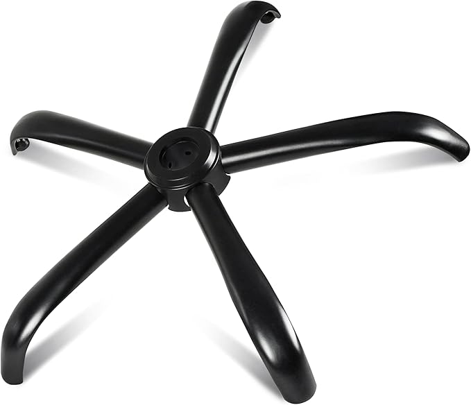 MASTERY MART Heavy Duty Office Chair Base Replacement, 2500 Lbs, 28"(70 cm), Metal Desk Chair Base Replacement Parts with Universal Gas Cylinder Hole and Casters Sockets, Matte Black by MeetingYourHighStandardsfromOfficetoHomeandPets