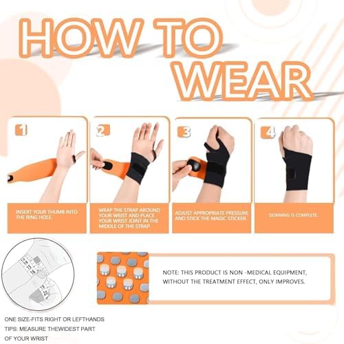 Wrist Brace,Wrist Support for Carpal Tunnel Pain Relief,Ulnar Brace Ultra-Thin Elastic for Tear,Wrist wraps Repetitive Wrist Use Injury,Fits Both Wrists - Image 6