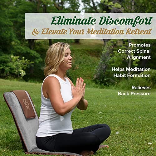 Japanese Meditation Floor Chair with Back Support for Adults - Premium Meditation Chair with Adjustable & Foldable Back for Seating, Yoga & Gaming — Folding Backjack Chairs with Backrest for Adults - Image 3