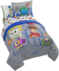 Jay Franco Kids Comforter Set Includes Sheets and Pillow Covers - Soft and Cozy Bed Set for Stylish Room Decor, Official Licensed Bedding, Grey - Toy Story, 5 Piece Twin by JayFranco