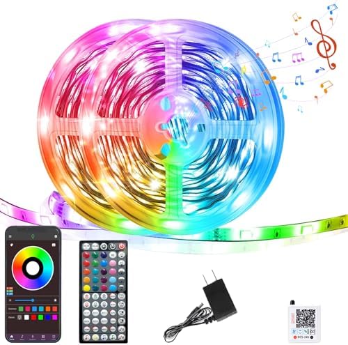 GANZQH 200FT RGB Led Lights for Bedroom with Remote & App Control, 2*100FT by Unknown