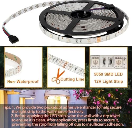 SUPERNIGHT RGB LED Strip Lights with Remote Controller & Power Supply - Image 4