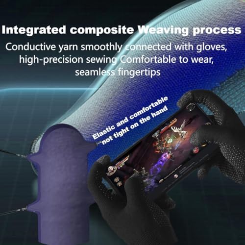 Mobile Game Gloves, Ultra-Thin Mobile Gaming Gloves，Anti-Sweat Mobile Finger Sleeve Breathable for High-Ranking Players Mobile Game Streamer - Image 5