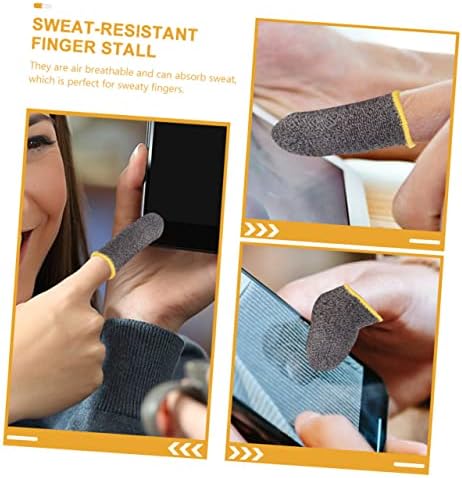 POPETPOP 18pairs Sweat-Resistant Finger Stalls High Sensitivity Game Finger Sleeves Thumb Sleeve for Gaming - Image 5