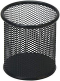 HSYMQ Black Pen Holder Cup for Desk, Pencil Cup Holder, Black Wire Mesh Pen Cup for Desk Office Pen Organizer by HSYMQ