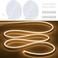 2PCS/32.8FT/10M/Warm White LED Strip Lights - Flexible and Waterproof Neon Rope Light with Installation Accessories for Indoor & Outdoor Decor, [No Adapter] by OWOFYDRForprofessional